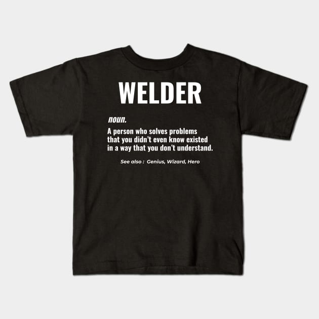 Welder Job Kids T-Shirt by c1337s